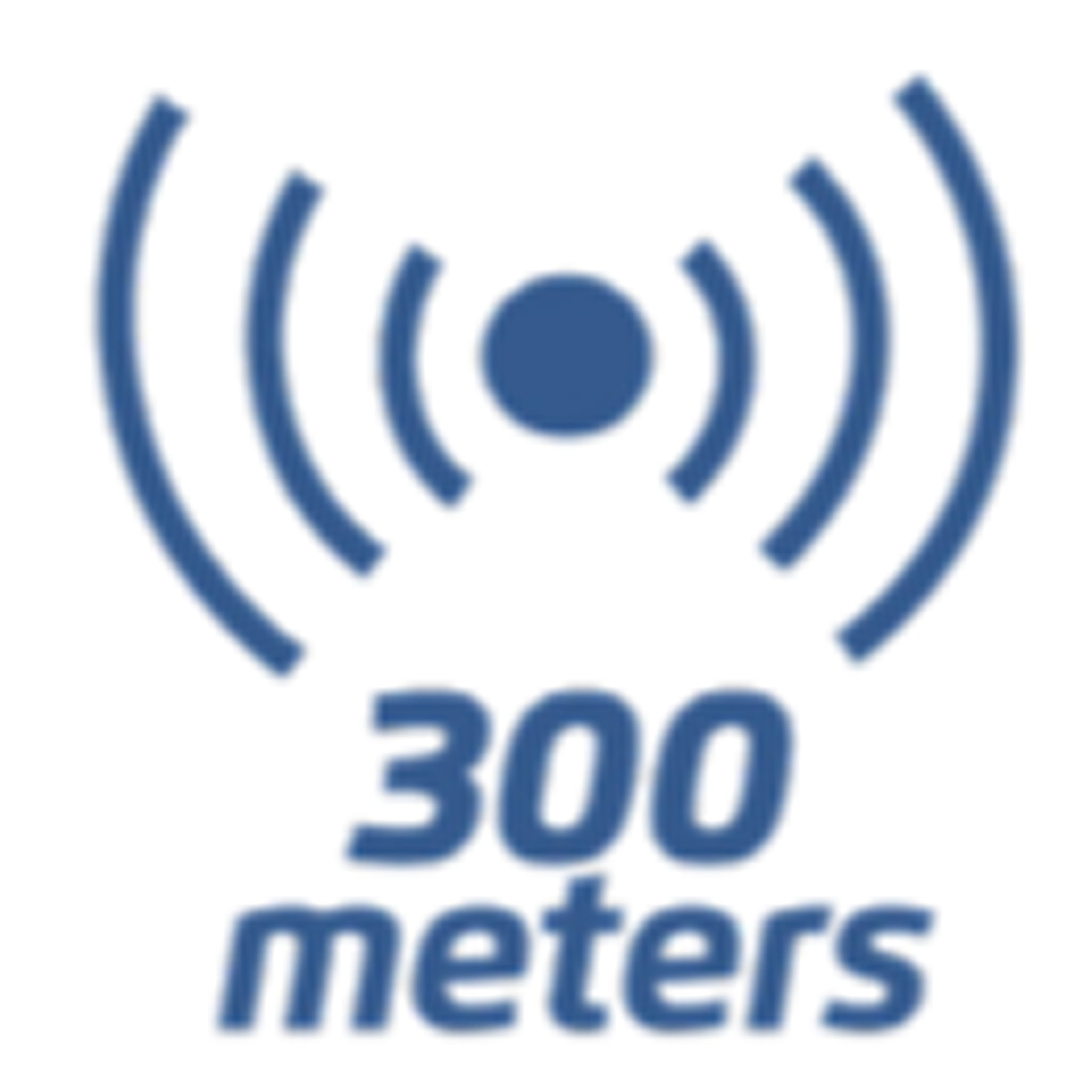 Up to 300-meter coverage range