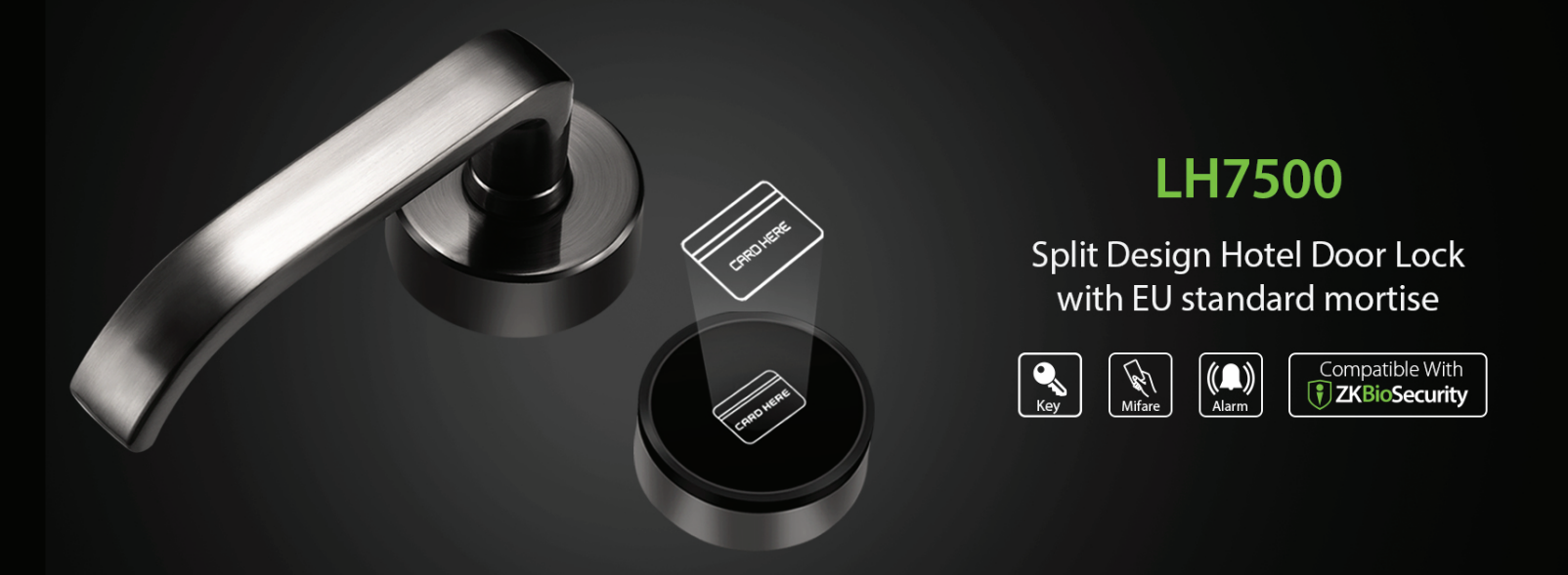 Khóa cửa khách sạn thông minh ZKTeco LH7500 Khóa cửa khách sạn thông minh ZKTeco LH7500