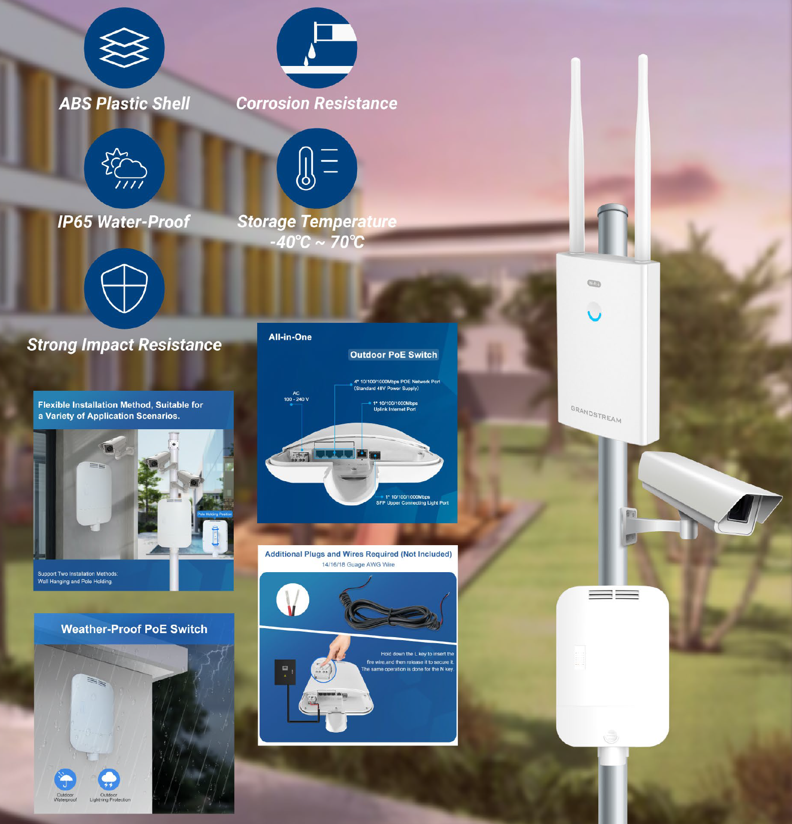GW-PoE-4G-1S Outdoor PoE Gigabit Industrial Ethernet Switch