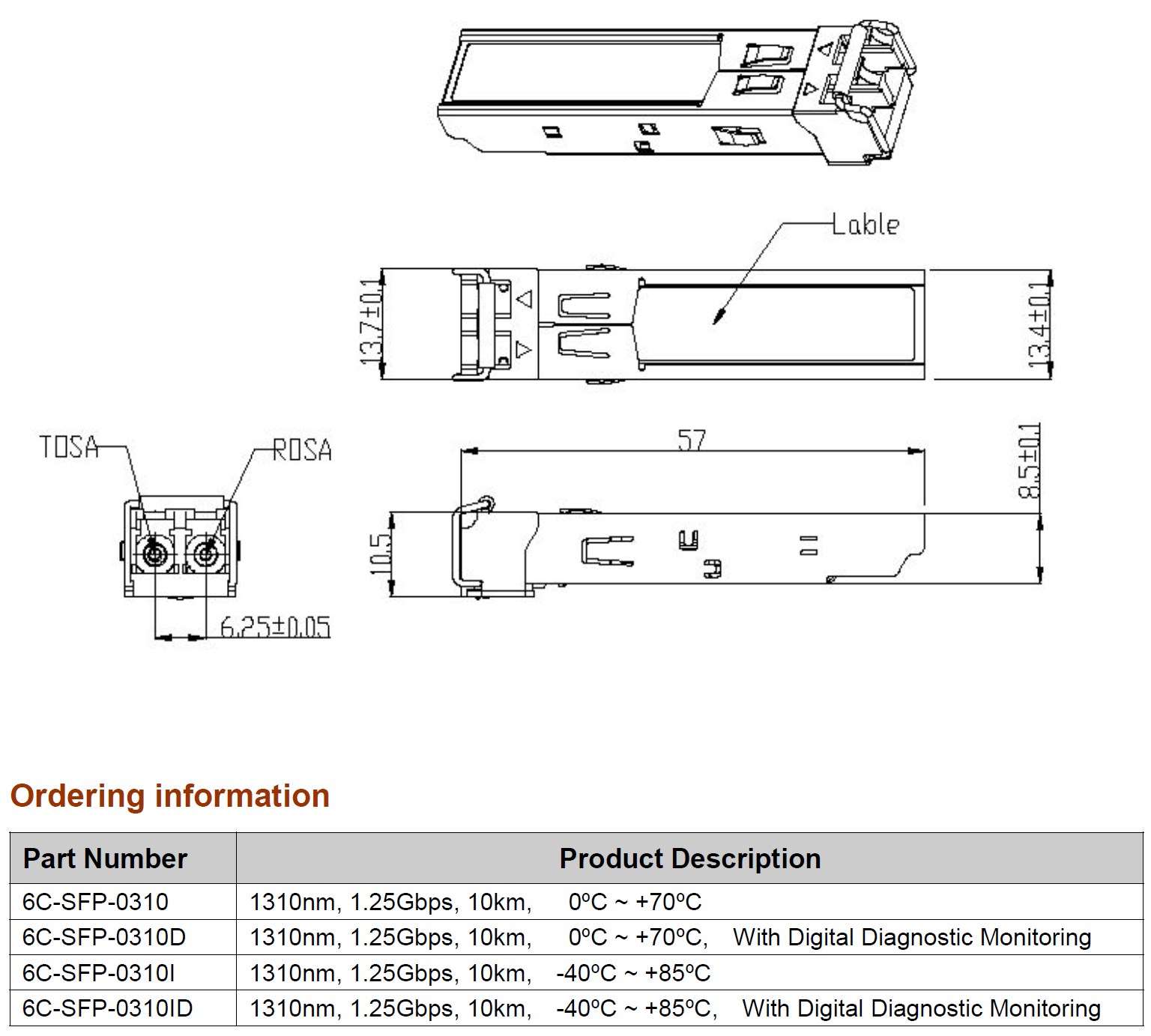6C-SFP-0310D