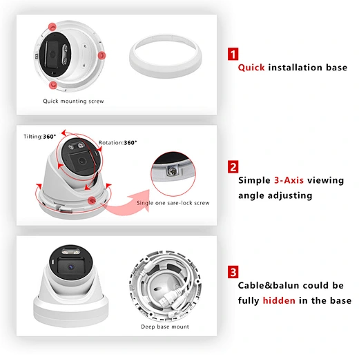 Besview BC-IE353WW-8MA with 4K 8MP IPNetwork 11.8 Super Starlight Full Color Turret