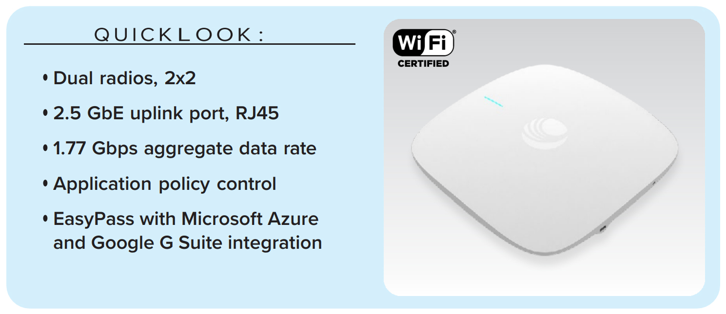Cambium XV2-2X Wi-Fi 6 Access Point Cambium XV2-2X Wi-Fi 6 Access Point