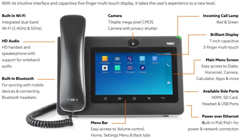 GT890 Video IP NEC USER EXPERIENCE TAKEN TO A NEW LEVEL