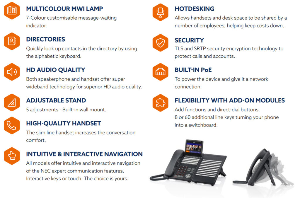 NEC DT930 24-BUTTON COLOUR LCD PHONE