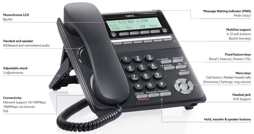 Nec DT920 6 Button IP Phone