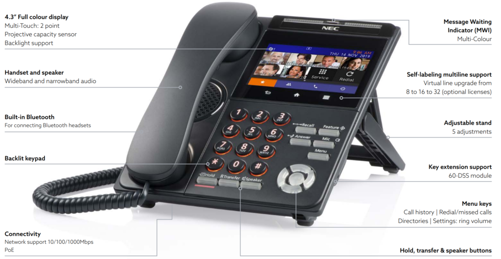 Nec DT930 IP Touch Panel Phone