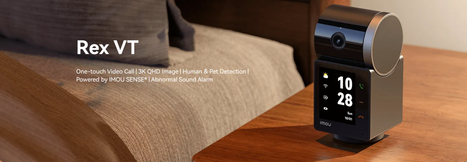 Rex VT One-touch Video Call 3K QHD Image with Human & Pet Detection by Abnormal Sound Alarm Rex VT One-touch Video Call 3K QHD Image with Human & Pet Detection by Abnormal Sound Alarm